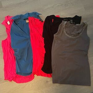 Elegant Women's Tops Collection - Black, Blue, Pink, Gray